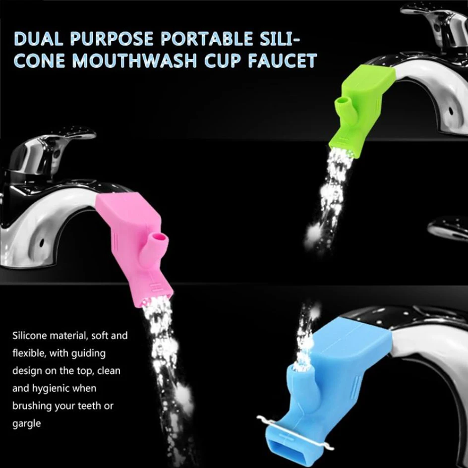 YDM Sink Nozzle Faucet Extender Rubber Elastic Water Tap Extension Kitchen Faucet Accessories for Children Kid Hand Washing