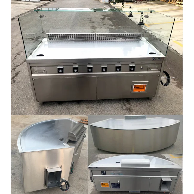 Teppanyaki Grill Kommerzielles Restaurant Küche Gas Halbkreis Teppanyaki  Grill Tisch