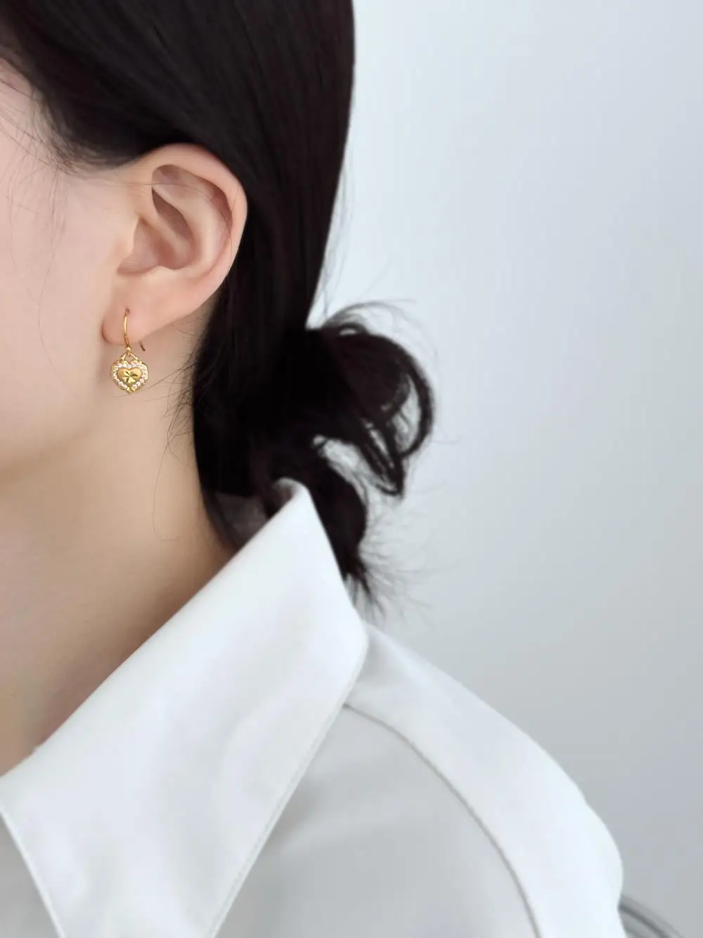 KAKODIY Special Drip Heart Pendant Gold Plated Earrings 925 Sterling Silver Fine Jewelry Earrings detail 1