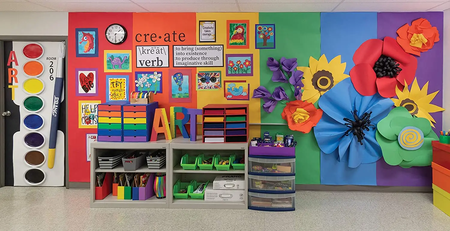 Wholesale Extrawide Fadeless Display Paper Rolls Classroom Display Paper Poster Paper for Bulletin Board
