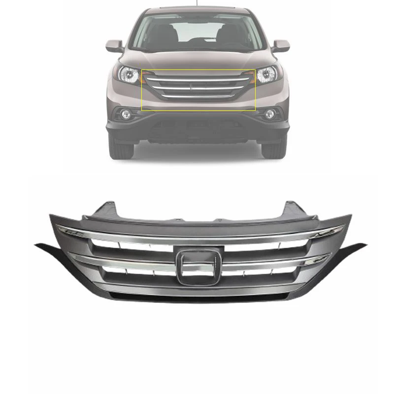 OEM auto parts front chrome bumper upper grille assembly with trim moldings for HONDA CRV cr-v 2012 2013 2014