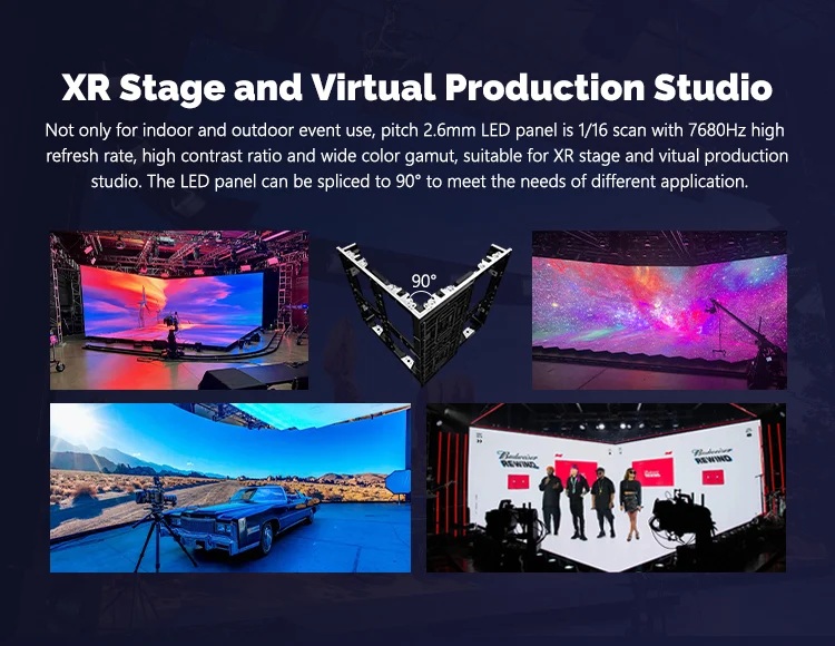 Immersive & XR LED Video Studio Display XR LED Display Low Brightness And High Grayscale Display Effect