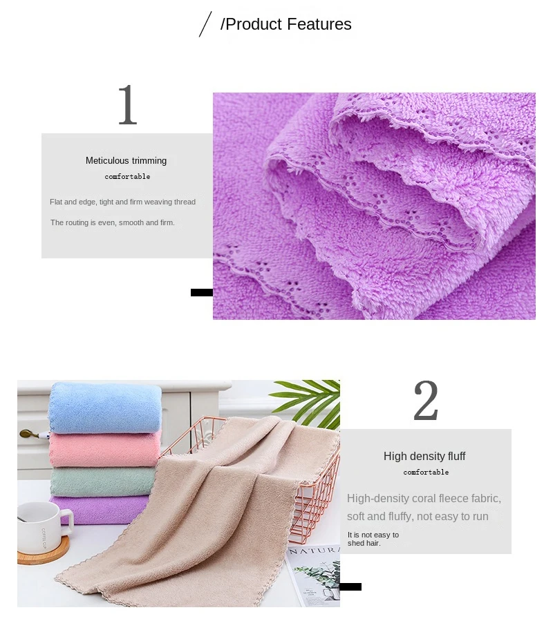 Coral Velvet Absorbent Towel Wholesale 2 Pieces Set Thickened Gift Bath ...