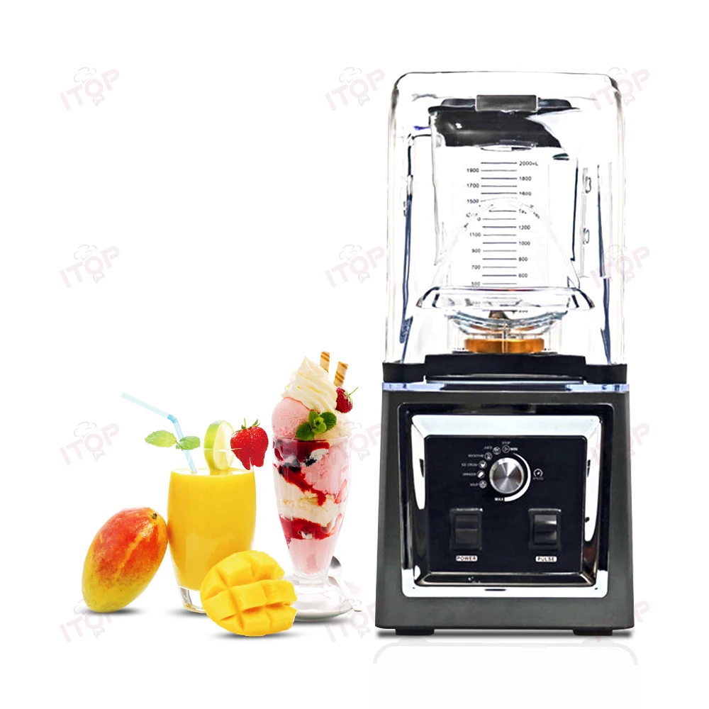 Multifunctional High Power Large Quiet Commercial Frozen Juice Blender With Sound Enclosure