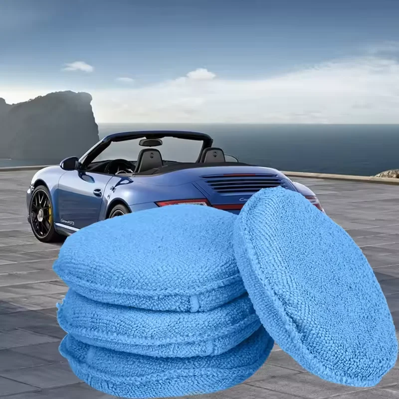 Карманный 5-дюймовый микрофибра автомобильный аппликатор для полировки воска губка