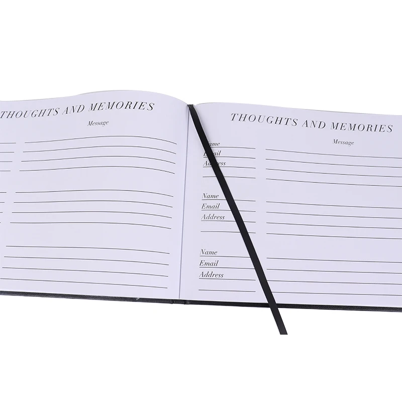 Funeral Guest Book Set Memories Book Frame Alternative Celebration of Life Guest Check Book for Funeral Memorial Service