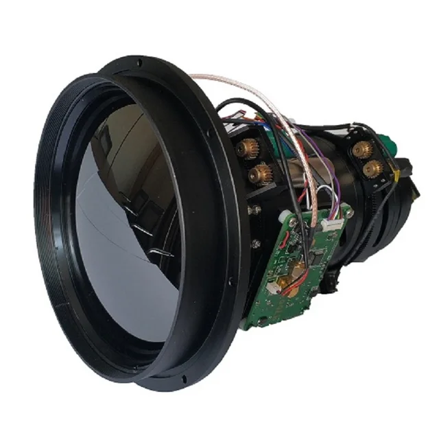 Thermal module with continuous zoom lens athermalized lens with LVDS Ethernet PAL video output