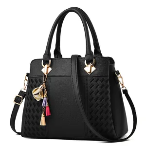 China Fashion Eco-Friendly Lady Handbag Designer Portable PU Leather Handbag Zipper Wholesale Hot Selling Women's Party Dress