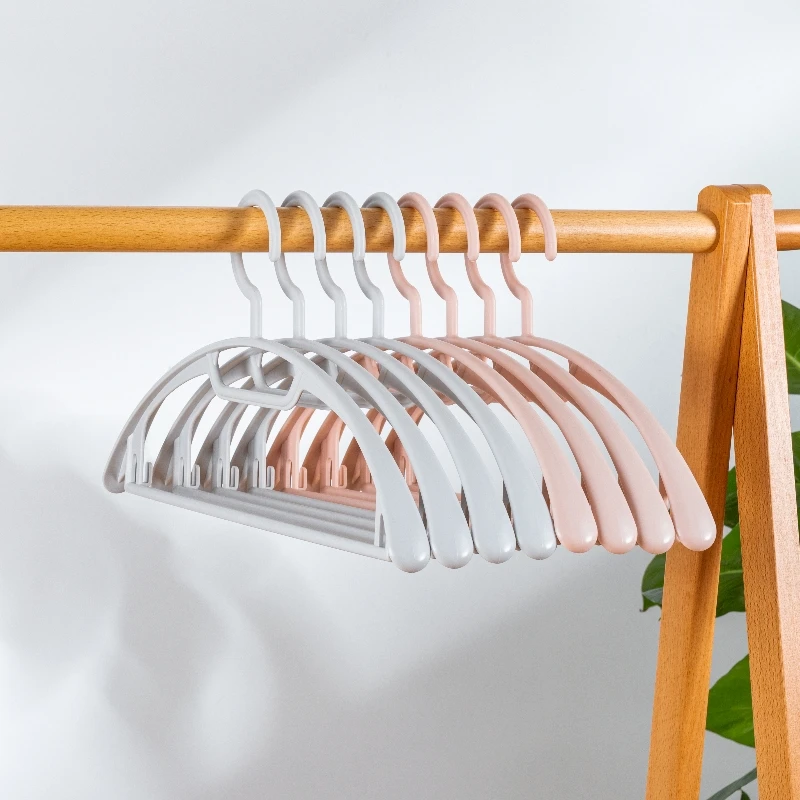 SOLELY Big Arc Plastic Clothes Hanger with Wide Shoulder Design