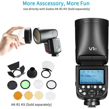 Godox TTL Li-ion Round Head  Ving Camera Flash V1 C/N/S/F/O/P Camera Flash Kit Speedlite Light for Cameras detail image