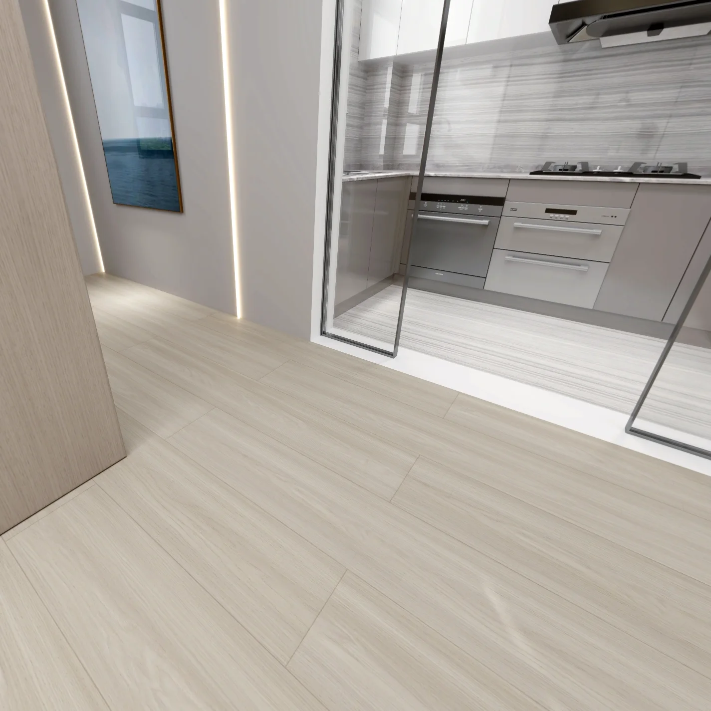 11mm Laminate Flooring Melamine Boardwith High Stability for Home and Office Use