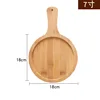 7-inch bamboo and wood pizza pan