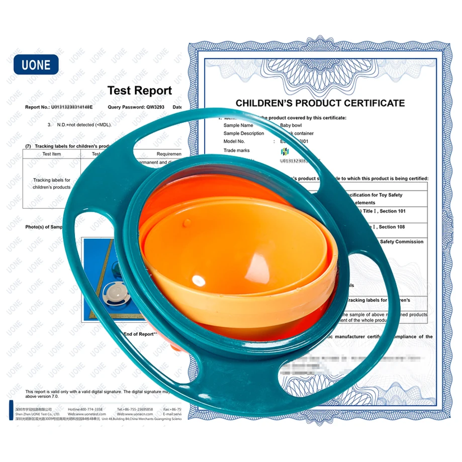 Ciotola Gyro 360 Antigravità Per Bambini - Design A UFO Con 3 Maniglie | Anti Fuoriuscita Alimenti - Foto 9