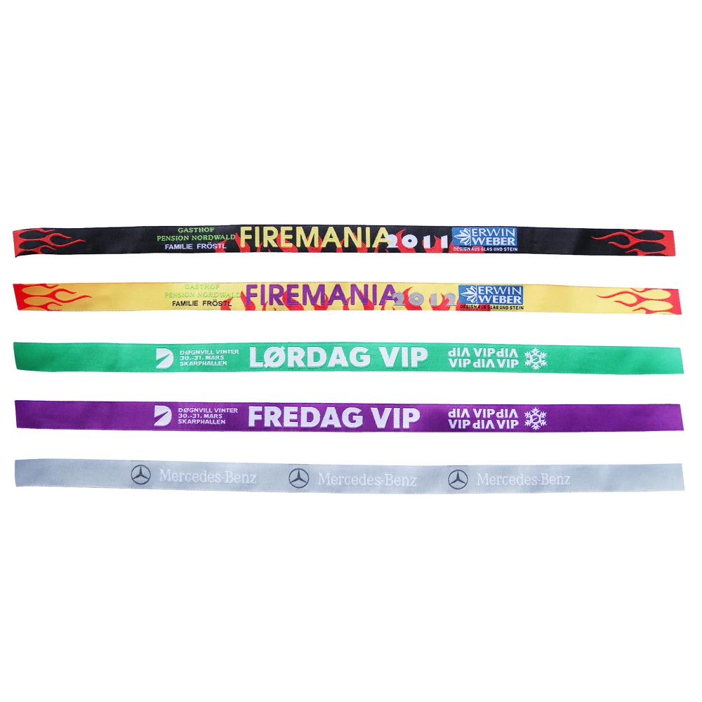 product promotion gift custom logo wholesale event festival wristbands woven polyester bracelets fabric wrist bands-1