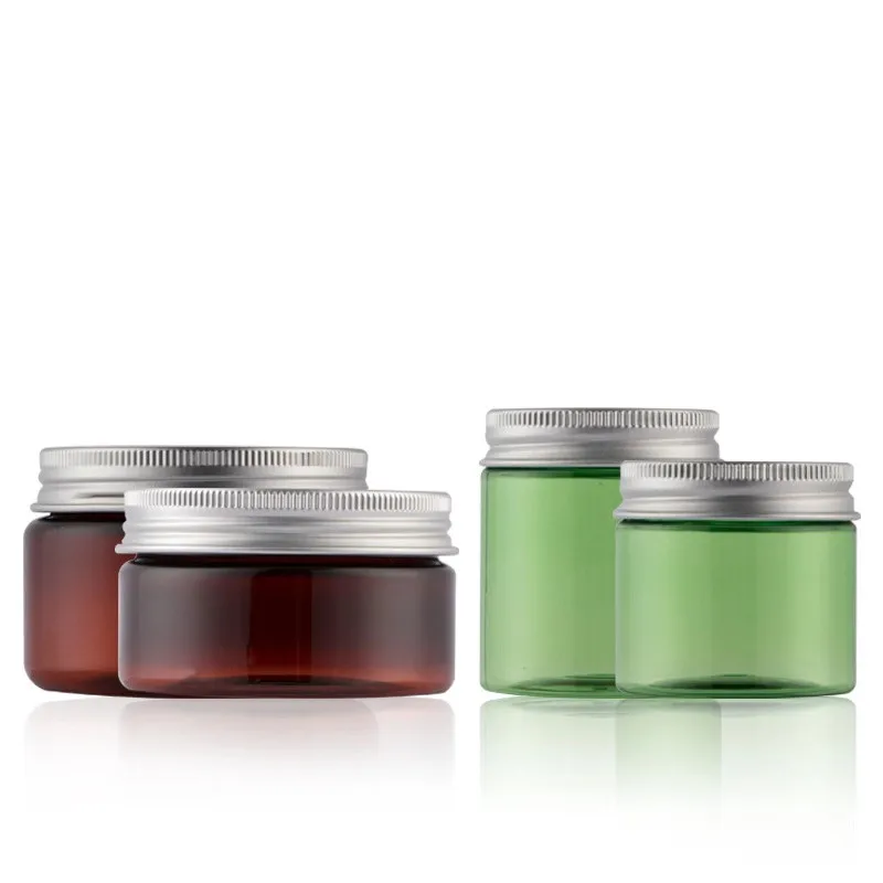 100g 150g 3oz 5oz PET Plastic Jar Cosmetics Skin Care Packing with Aluminum Cap