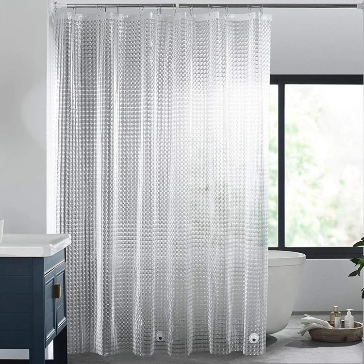 Chinese Manufacture High Quality Hotel Shower Curtain Bath Curtain Pe