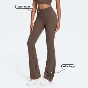 ODM Ladies Breathable Gym Leggings Workout Butt Lifting Fitness Pants Flared Yoga Leggings for Women Pilates Custom Gym Legging