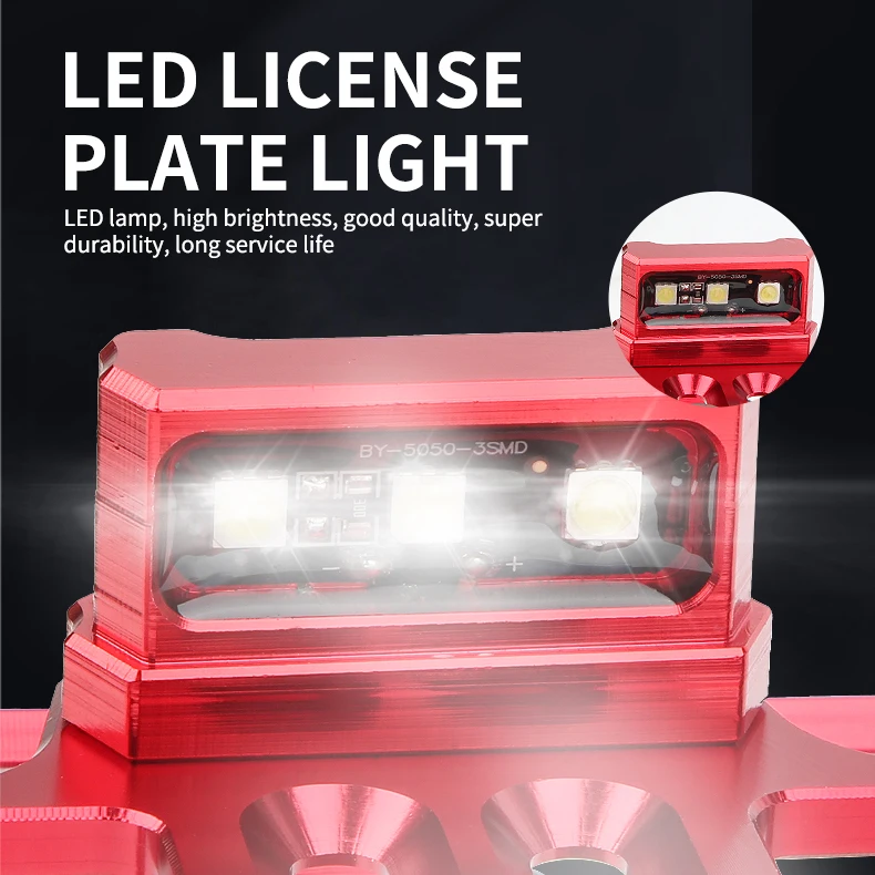 Motorcycle Part Licence Plate Holder Lights 12V Aluminium Alloy