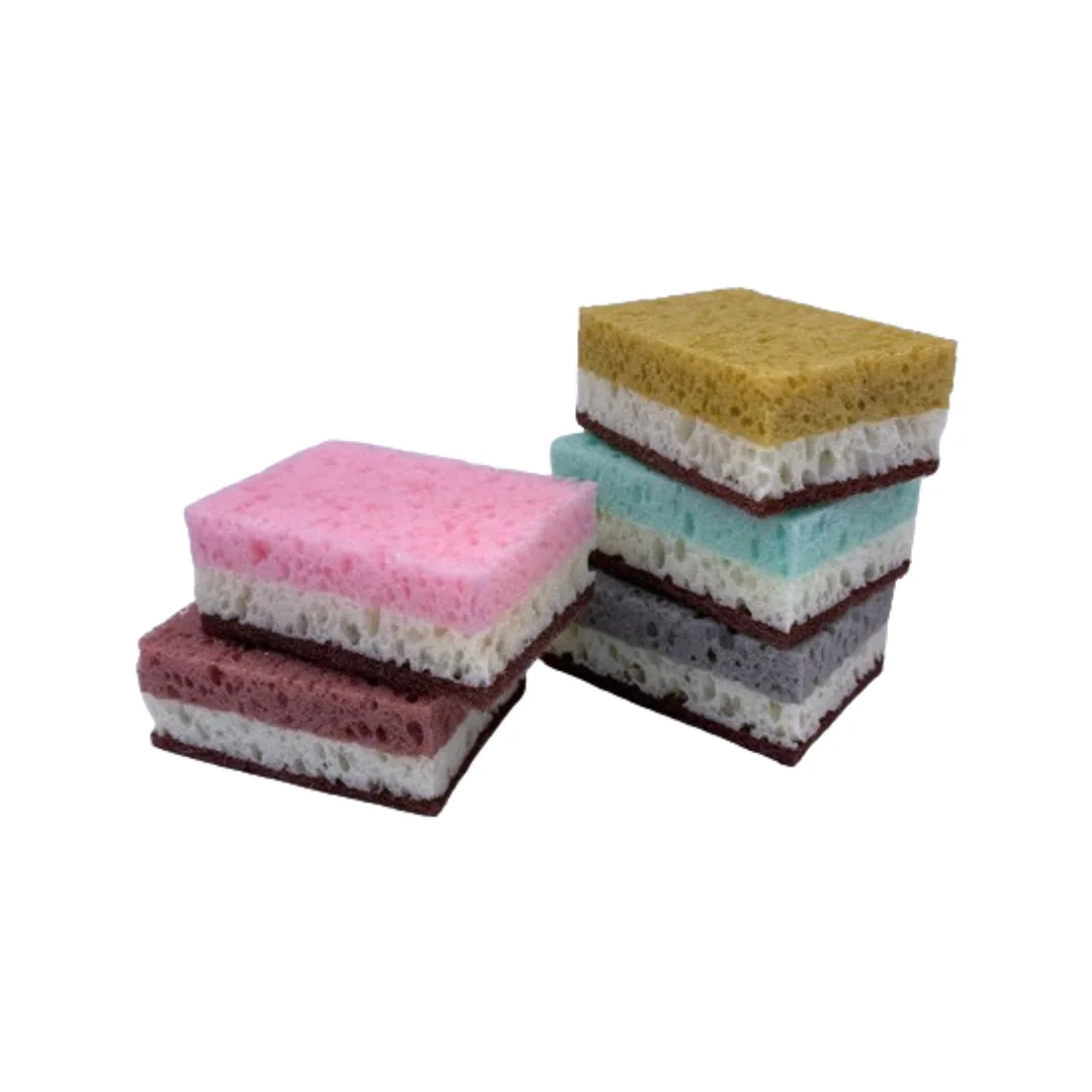 Несколько цветов оптовая продажа индивидуальные кухонные губки чистящие для домашней целлюлозы