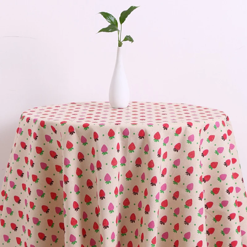 European Style Table Cloth Simple Design Cotton and Linen Tablecloth Rectangle Linen Cloth White Striped Checkered Tablecloth
