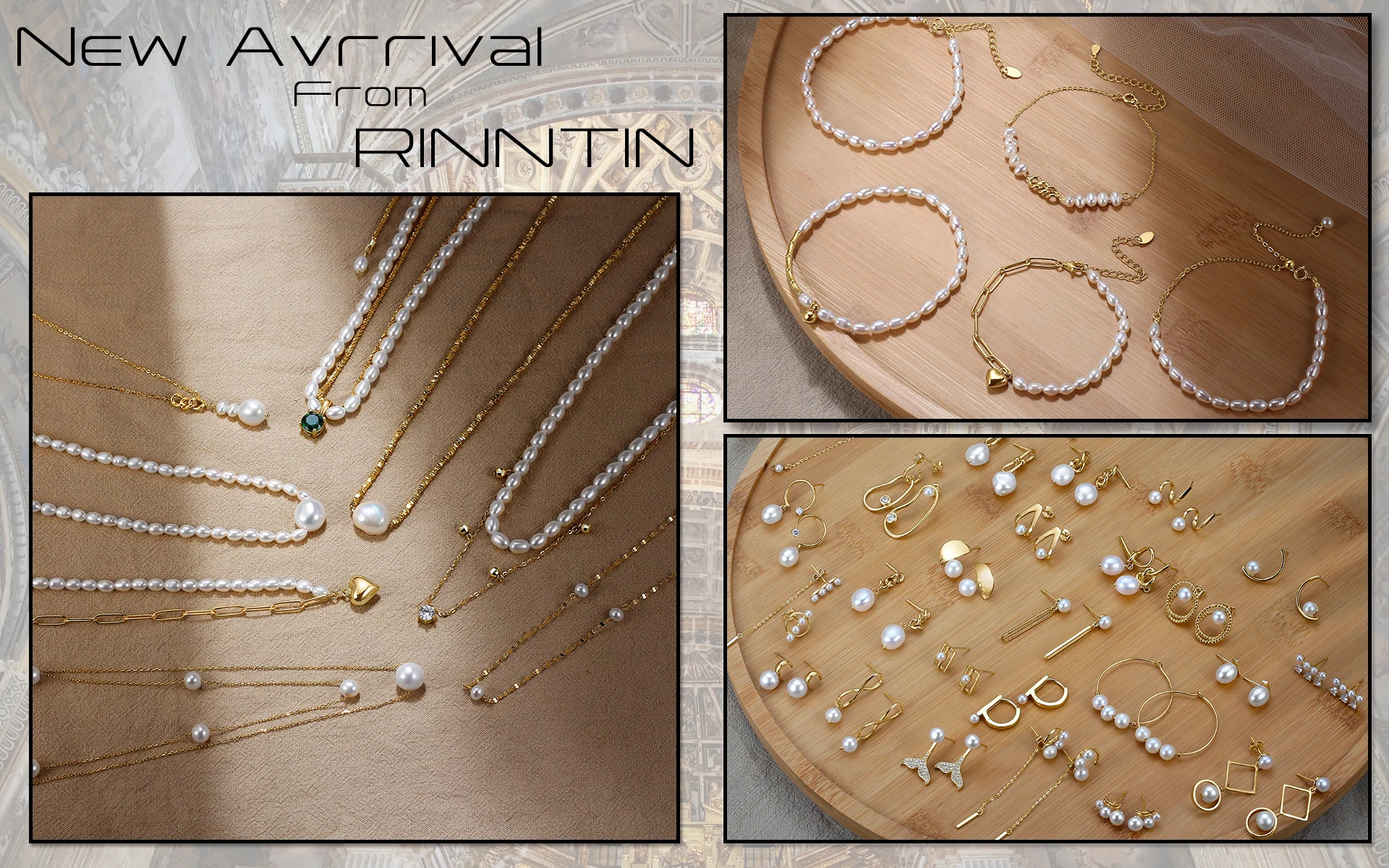 RINNTIN GPN トレンドジュエリー 925シルバー バロックパール 