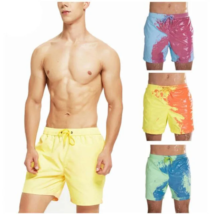 Wholesale Magical Men's Swimming Trunks Swimsuit Quick-drying Swim Trunks Water Color Change Men's Beach Shorts Canvas834_voghion.com