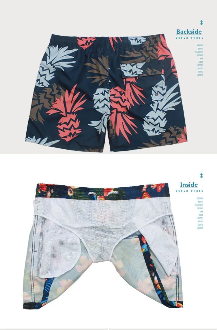 Pantaloni scurți de baie ecologici pentru bărbați, en-gros, din microfibră imprimată, mărime mare, pantaloni scurți pentru bărbați637_voghion.com