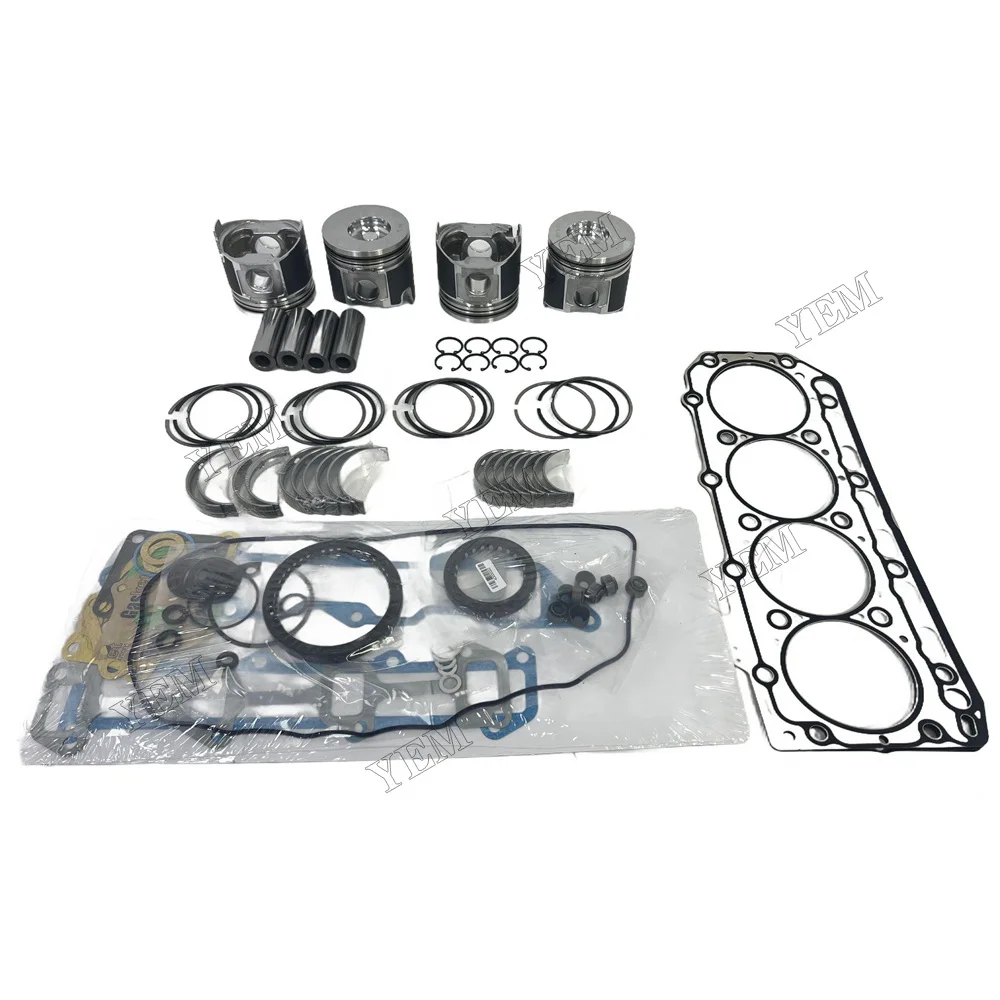 4TNV84 Overhaul Re-ring Kit With Valve For Yanmar Engine SK816-6 SK820-6 Loader Repair Parts