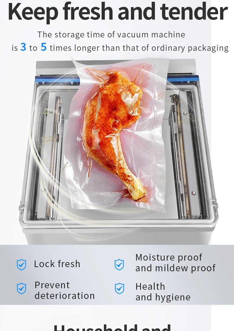 Thermoforming Sausage Meat Baguette Bread Flour Brick Vacuum Seal Yeast