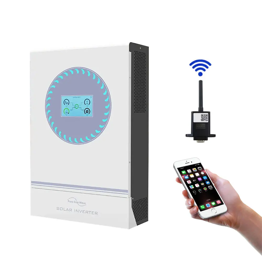 Single/Three Phase 3KW 11KW Ip65 Pure Sine Wave Smart Dual Output on