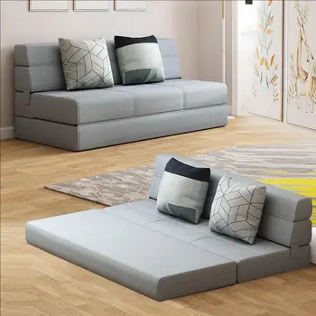 Sofa bed foldable multifunctional dual-purpose small apartment lazy sofa single double living room tatami