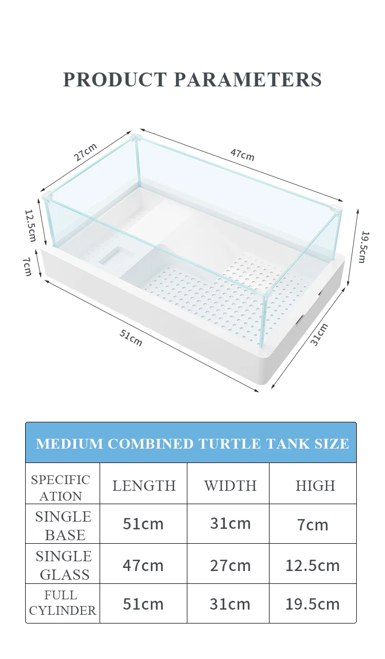Yee Pet Supplies Hot Sale Turtle Tank Large Villa Landscaping Breeding Box Drying Platform