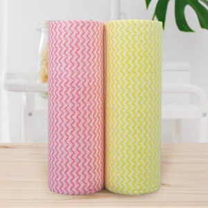 BCS 38*40cm Disposable Nonwoven Viscose Polyester Household Cleaning Cloths Wet/Dry Wave Woven Screens Cloths Free Dust Cloth