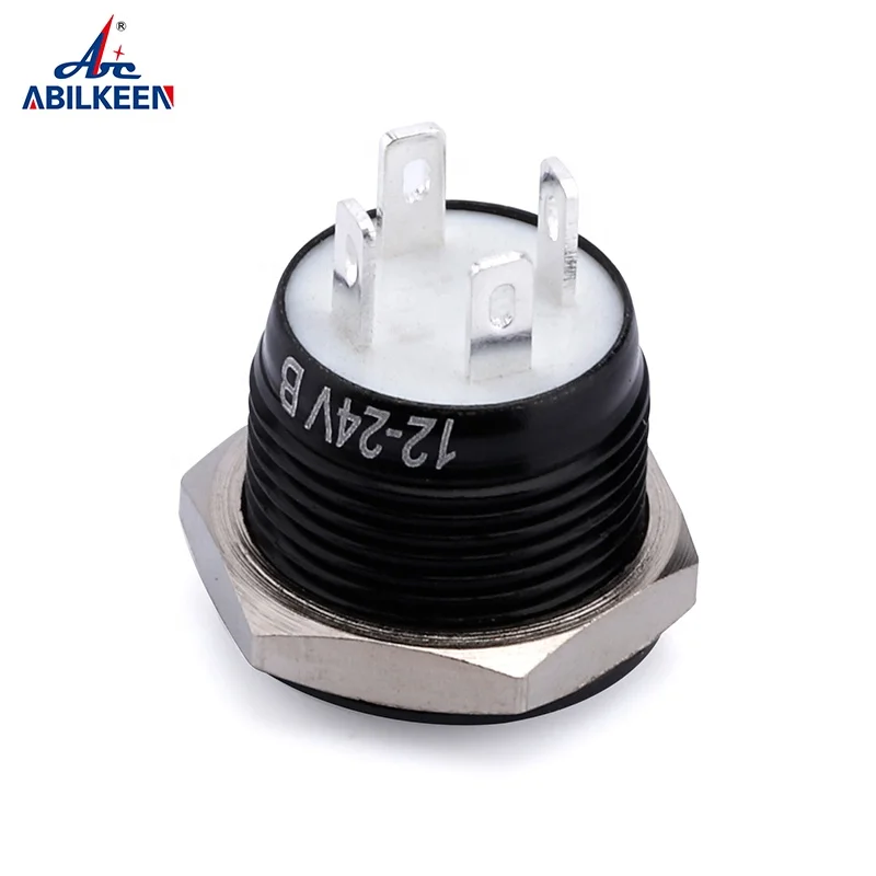 2024 Hot Smart Light Switch Push Button Rese Aluminum Oxide Shell Range Hood 4 Pin Push Button Switch Connection With Ring LED