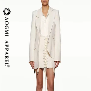 Haute Couture Fashion Women's V-neck Elegant Work Casual Slim Blazer Solid Color Coat Office Suit 3D Embroidery Breathable