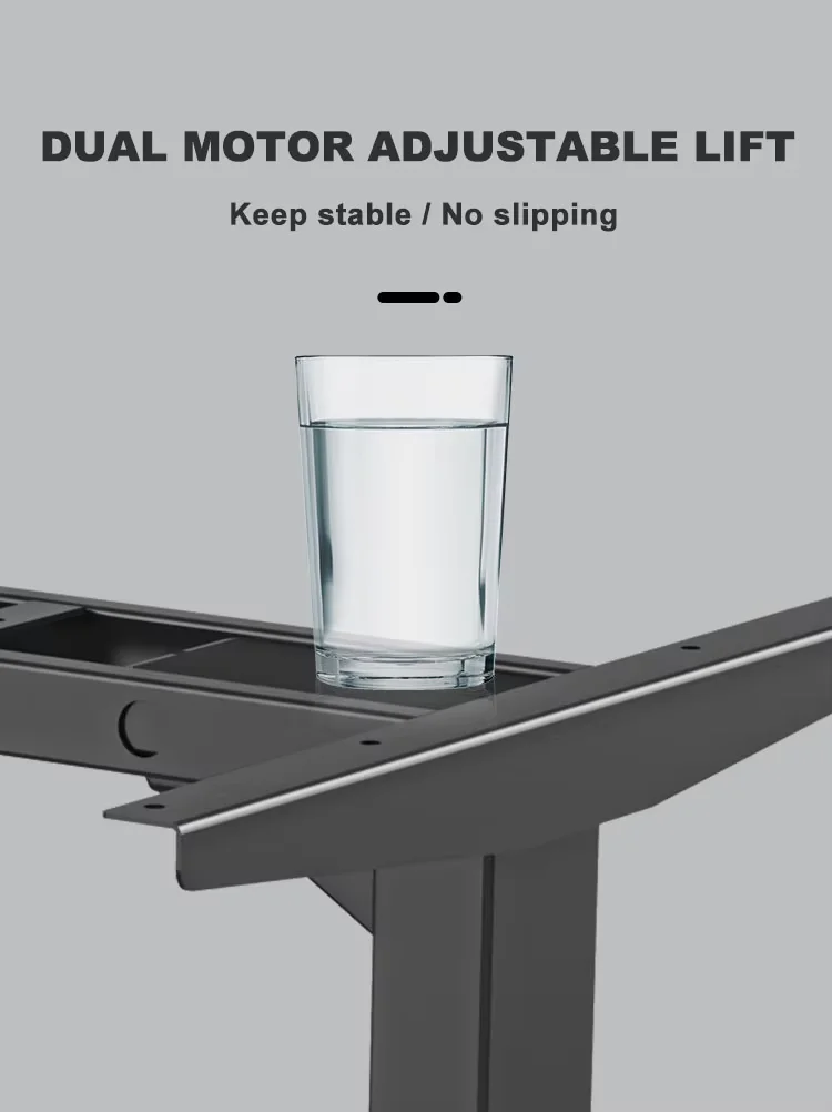 product modern automatic electric standing desk frame dual motor 4 leg height adjustable ergonomic home office-8