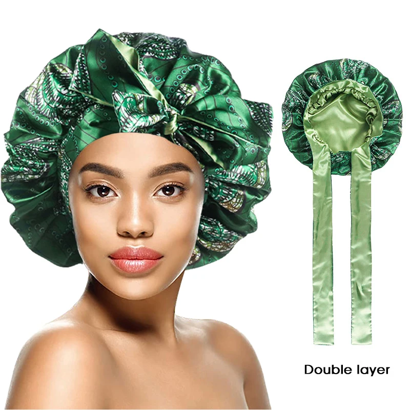 Wholesale Good Quality Satin Bonnet African Print Head Wrap Scarf Sleep Cap  With Tie - Buy Silk Hair Wrap Cap,Sleeping Hair Cap,Cap Bonnet Hijab  Product on 