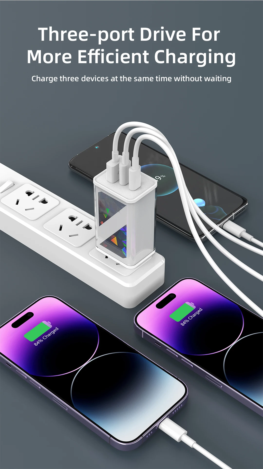 2026 New 45W GaN Charger USB Type-C Multi Ports Fast Charging OTP Protection EU/UK/US Plug Standard Electric for Mobile Phones Hf7f7fec204634876bc0c9ef40b29eaeeV