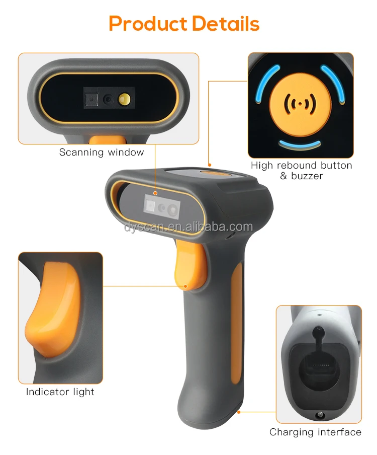 Dyscan Usb 1d 2d Barcode Scanner,Ds6590 Handheld Wired Coms Reader ...