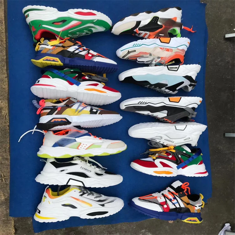 Sneakers Fashion Bulk Wholesale Large Size Casual Sport Men's Cheap Secondhand Sport Shoes Made