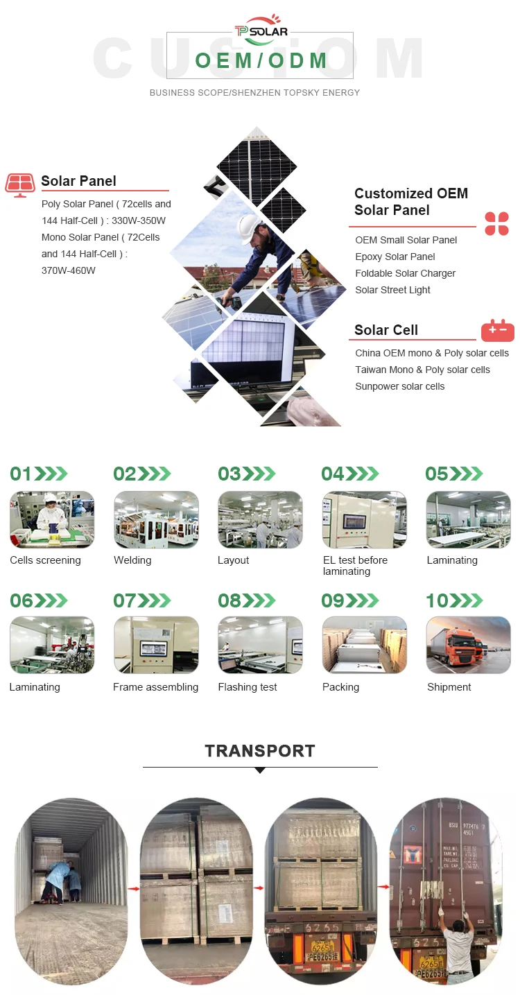 Topsky TP ENERGY 100w 170w 300w thin film solar panel mono solar panels roof tile