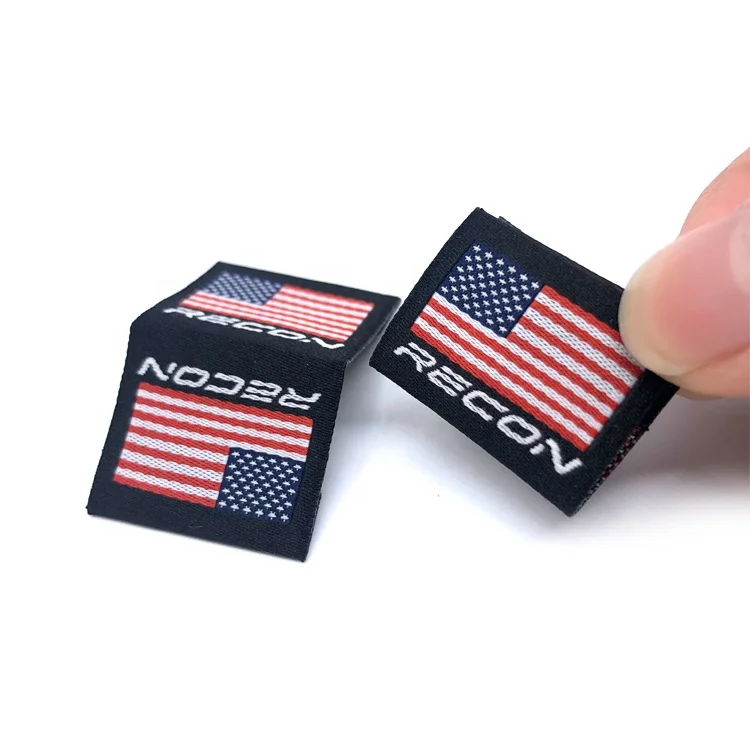 Sleeve Main Labels Factory New Design Custom American Flag Logo Damask Woven Labels For Sportswear Buy Sleeve Labels Labels For Sportswear American Flag Labels Product On Alibaba Com