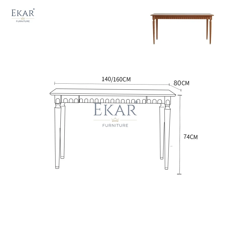 product new design ekar furniture luxury dining table set with chairs kitchen table set 4 chairs-66