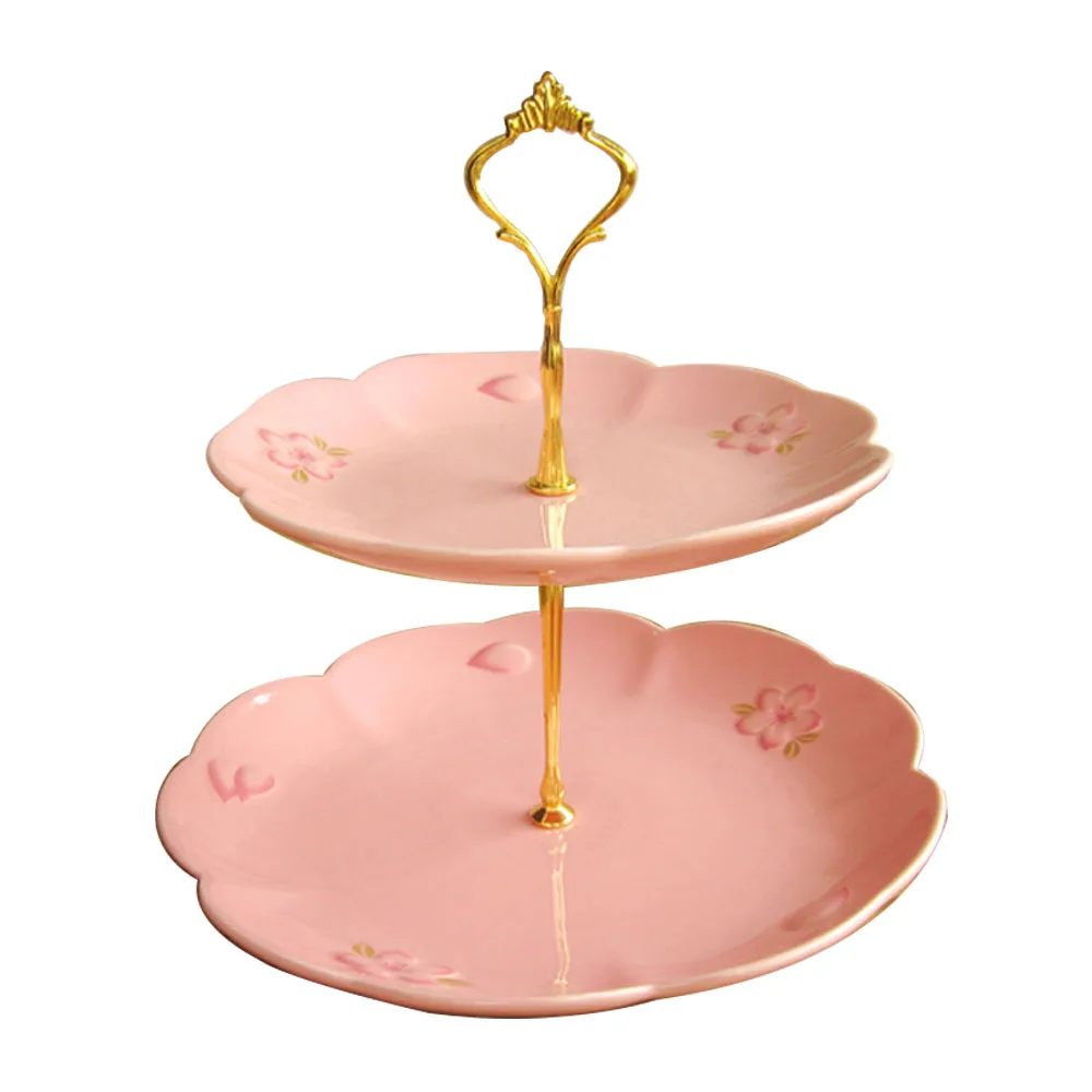 3 Tier Cake Cupcake Plate Stand Handle Hardware Fitting Holder