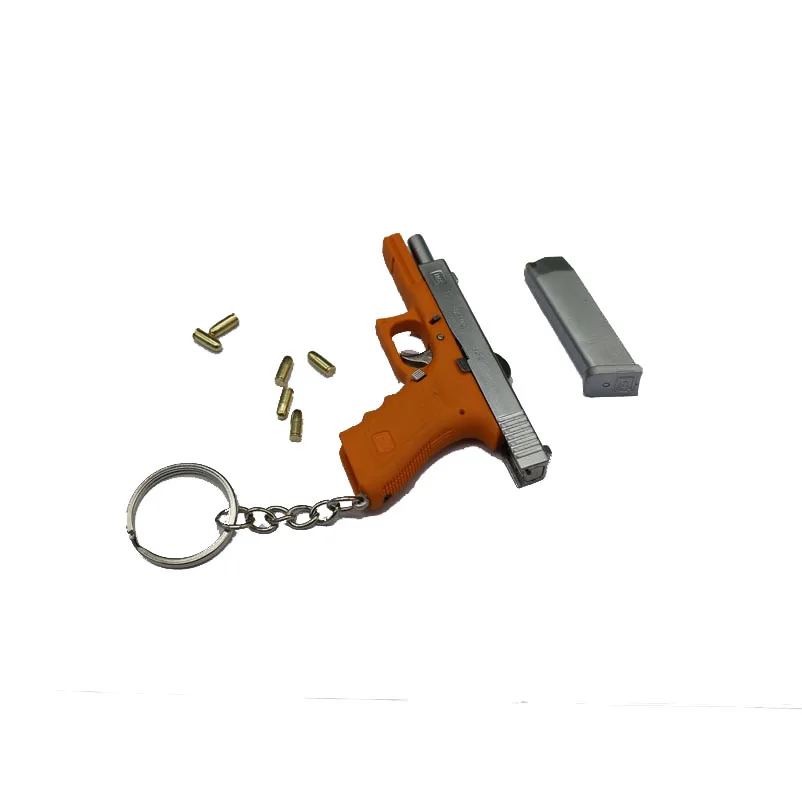 Mini 3d Toy Glock Key Chains Model Metal Key Chain Pistolas Keychain With Holster Model Key