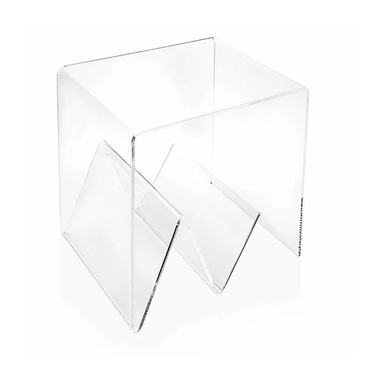 10mm Thick Lucite Book Holder Clear Acrylic Lamp Table & Magazine Rack Home Decor