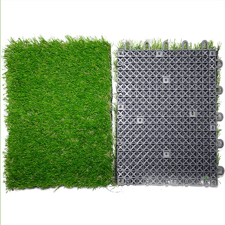 Latest Tile Artificial Grass Removable PP Styles Synthetic Grass for Garden Cesped Artificial