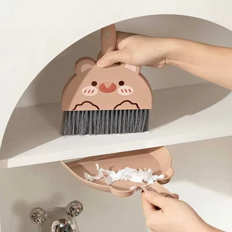 Y218 Office Tabletop Sweeper Desktop Dust Pan and Brush Small Broom and Dustpan Set Hand Whisk Broom Mini Dustpan and Brush Set