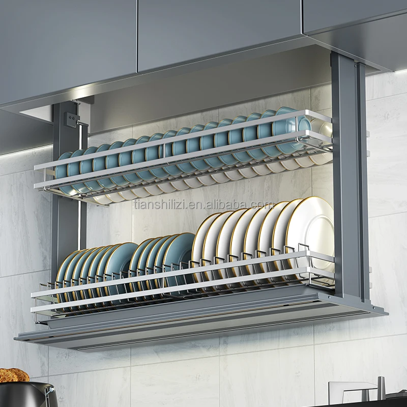 Electric Smart Lift Dish Rack for Kitchen Cabinet OEM Wholesale