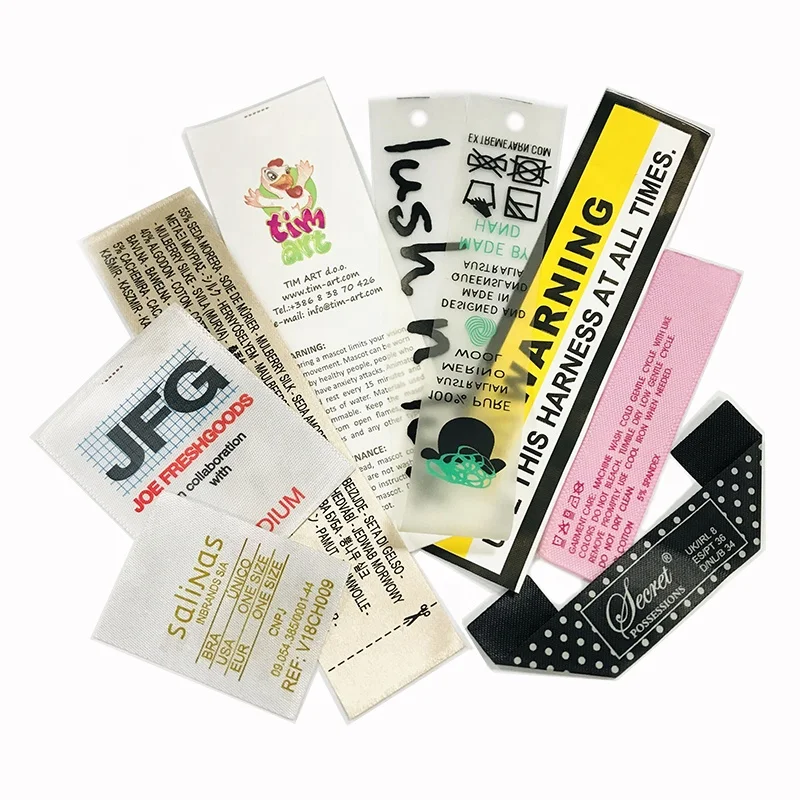 Custom Garment Main Label Miter Fold Printed Stain Label for Clothing